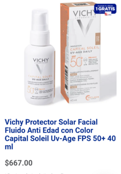 VICHY CAPITAL SOLEIL UV AGE DAILY +50 FPS - comprar en línea
