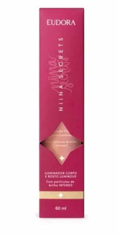 Combo Niina Secrets Luminous: Iluminador corpo e Rosto 60ml + Gloss Labial Bronze 5,2 na internet