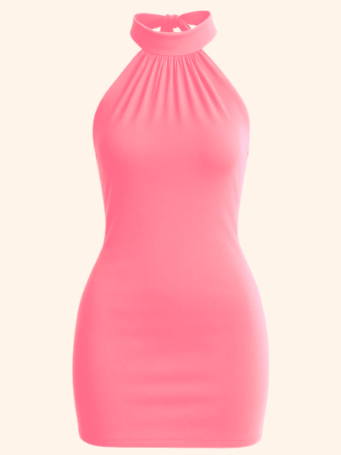 Vestido Mary - Tecido de Poliamida com Amarração no Pescoço - Purchase Store