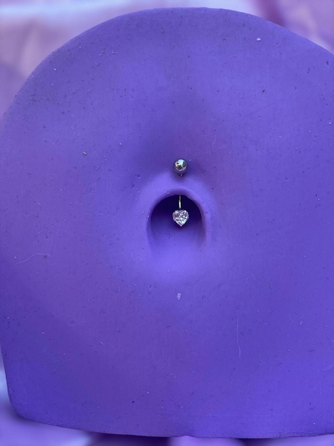 PIERCING DE UMBIGO CORAÇÃO COM HASTE NO AÇO CIRÚRGICO E O PINGENTE NA PRATA 925 (coração)