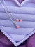 CONJUNTO INFANTIL CORRENTE BRINCO E PINGENTE FLOR ROSA