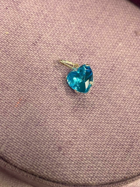 PINGENTE PONTO DE LUZ CORAÇÃO AZUL