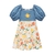 Vestido Infantil Jeans Liz E Malha Estampada - KUKIÊ na internet