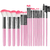 Conjunto de 18 Pincéis de Maquiagem Roxo - Cerda Macia para Base e Sombra, Kit Cosmético Completo na internet
