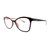 modelo de oculos para mulheres mais velhas, armação de grau acetato classica atemporal, frontal preto brilho, detalhes em cor pessego da marca milano vizzano disponivel em relojoaria e optica carlos blumenau