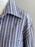 Camisa azul Listrada G na internet