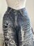 Calça jeans destroyed 38 na internet