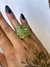 Anel verde brilhoso