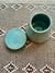 Pote azul com tampa - Mãos da Si Atelier