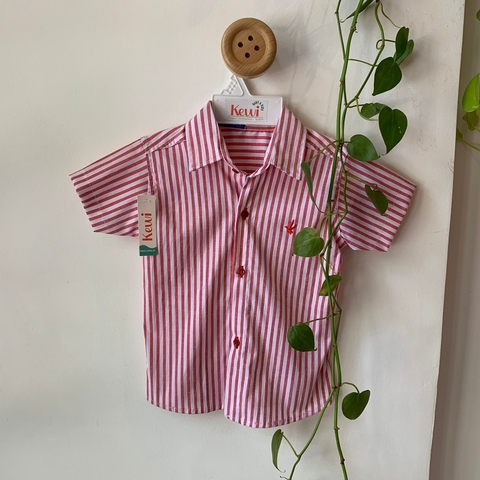 Camisa rayada roja