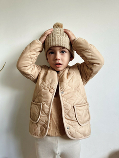 campera botones arena
