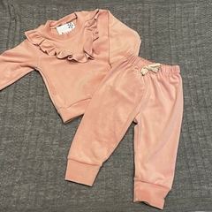 Conjunto Plush Volados Rosa