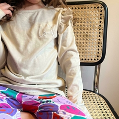 Remera Love Beige