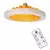Ventilador Silencioso De Teto Lâmpada Luminária Led Rgb Laranja