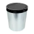 Lixeira Cesto 10 Litros Tampa Click Label Redonda Cor Prata Inox (25670)
