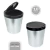 Lixeira Cesto 10 Litros Tampa Click Label Redonda Cor Prata Inox (25670)