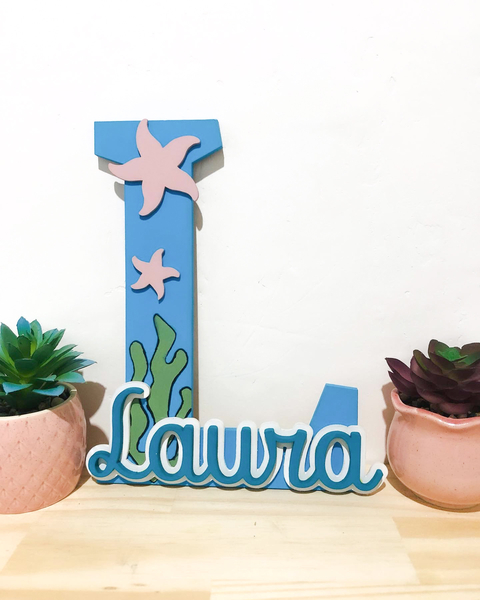 Enfeite Porta maternidade letra com nome - comprar online