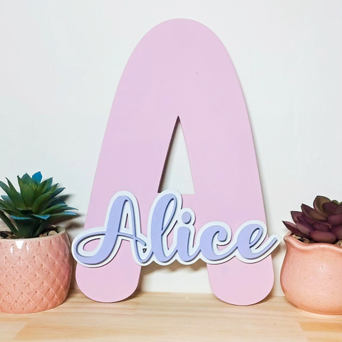 Enfeite Porta maternidade Letra com nome - comprar online