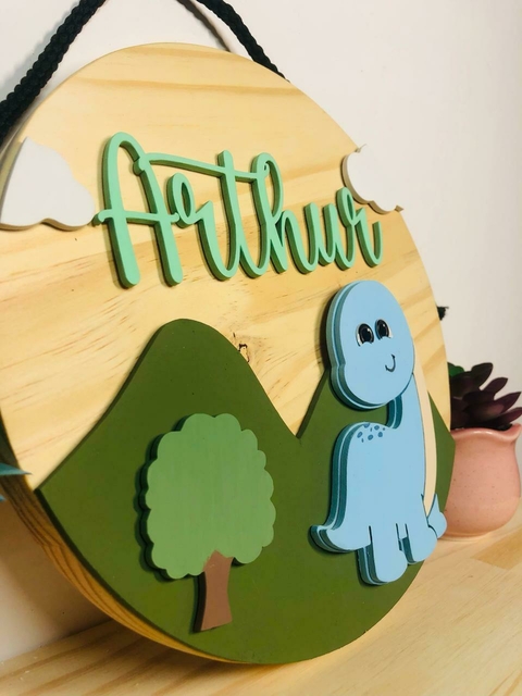 Porta Maternidade Dino Baby 3D - comprar online