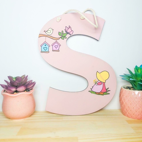 Enfeite Porta maternidade letra customizada - comprar online