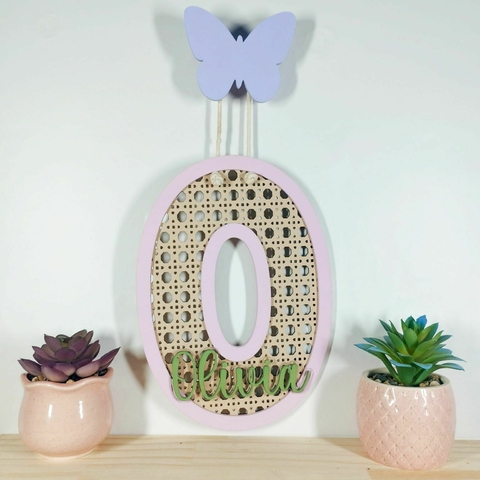 Enfeite Porta maternidade Letra Palha indiana - comprar online