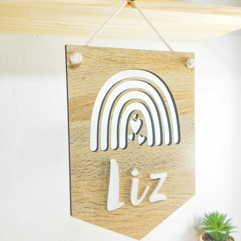 Enfeite porta maternidade flamula