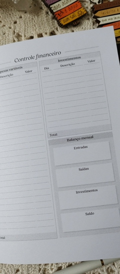 Planner modular não datado - capa estilo Midori (Marrom) - Diários de Iara