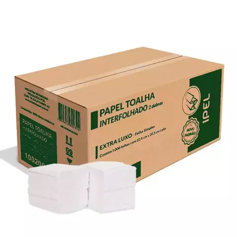 Papel Toalha Interfolhado 21X22 C/5000 Ipel