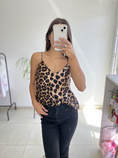 Remera print seda