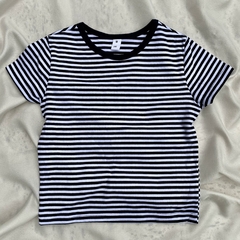 Remera rallada Negro