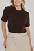 T-Shirt Lisa Aplicação Pérola | Marrom Cardamom Dark - We Elegance