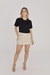 T-Shirt Lisa Aplicação Pérola | Preto - We Elegance