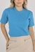 T-Shirt Lisa Aplicação Pérola | Azul UltraMarine Ligth - We Elegance