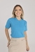 T-Shirt Lisa Aplicação Pérola | Azul UltraMarine Ligth