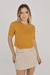 T-Shirt Lisa Aplicação Pérola | Amarelo Saffron - We Elegance