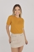 T-Shirt Lisa Aplicação Pérola | Amarelo Saffron - comprar online