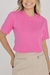 T-Shirt Lisa Aplicação Pérola | Rosa Neo na internet