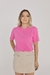 T-Shirt Lisa Aplicação Pérola | Rosa Neo