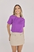 T-Shirt Lisa Aplicação Pérola | Roxo Mystic
