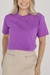 T-Shirt Lisa Aplicação Pérola | Roxo Mystic - We Elegance