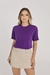 T-Shirt Lisa Aplicação Pérola | Roxo Rirtual na internet