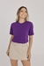 T-Shirt Lisa Aplicação Pérola | Roxo Rirtual