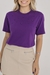 T-Shirt Lisa Aplicação Pérola | Roxo Rirtual - We Elegance