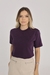 T-Shirt Lisa Aplicação Pérola | Roxo Midnigthplum
