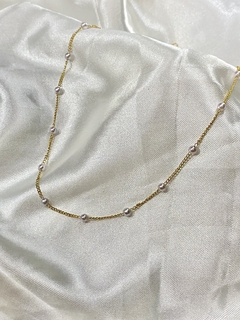 Collar cadena y perlas - comprar en línea