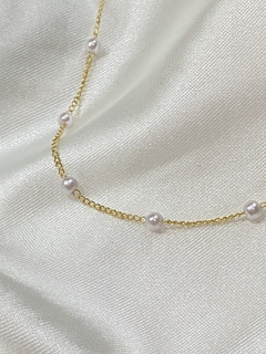 Collar cadena y perlas