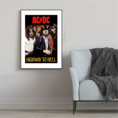 Cuadro Deco Ac/dc en pvc apto exterior 40x30cm