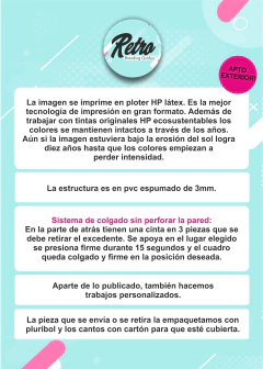 Cuadro La giocco en pvc apto exterior en internet