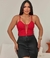 Cropped Vermelho com tule