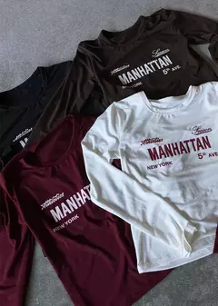 Remera modal soft manga larga Manhattan 5th ave - comprar online